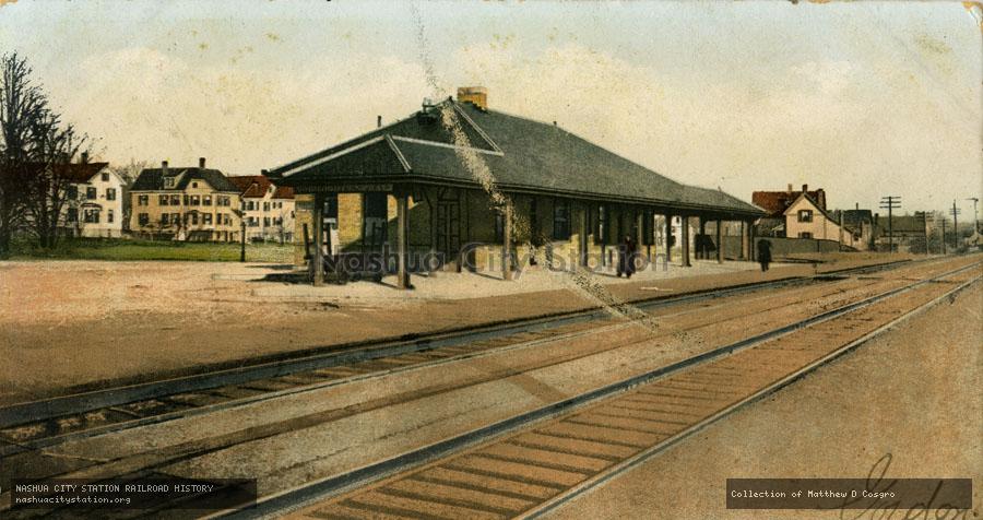 Postcard: Norwood Central Station, Norwood, Massachusetts